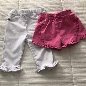 Toddler ruffle shorts and capri bundle